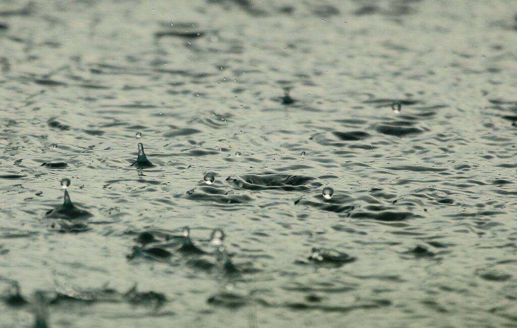 water, raindrops, raining